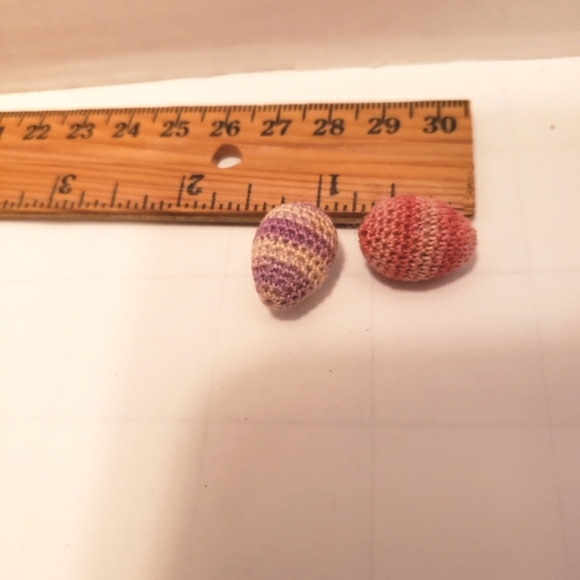 HAND CRAFTED Micro Mini Crocheted Easter Eggs in a Basket - Picture 2 of 3